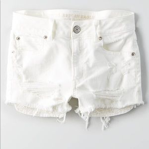 White High-rise shorts